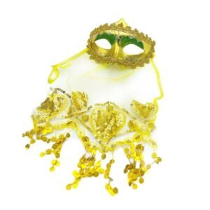 ANTIFAZ CON VELO DORADO